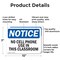 Signmission No Cell Phone Use In This Classroom, 10 in W x Rectangle, Aluminum OS-2PACK-NS-A-710-L-16028 - alternate 5